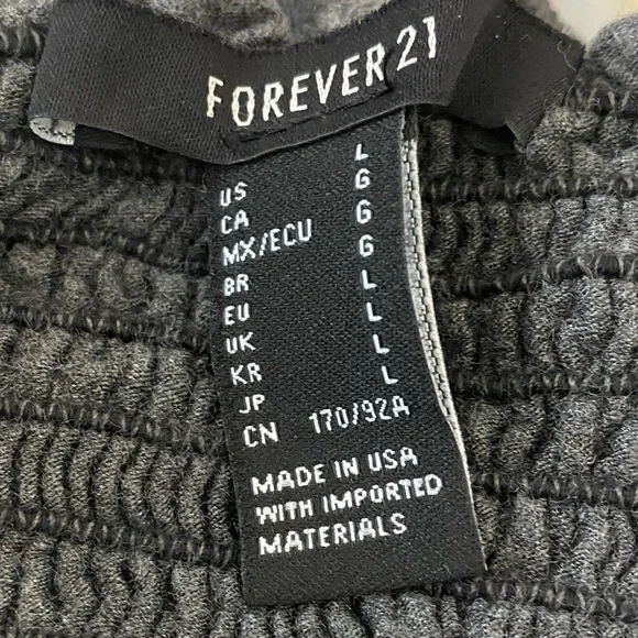FOREVER 21 Gray Ruffle Trim Tube Top - L - Picture 5 of 6